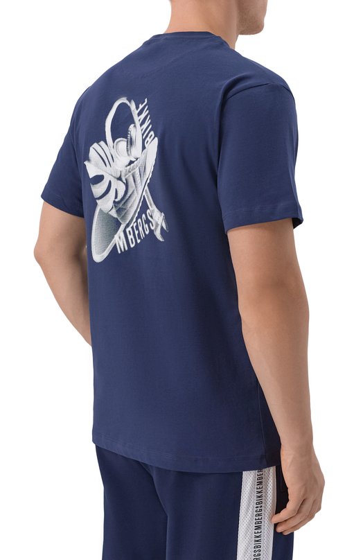 Хлопковая футболка Dirk Bikkembergs BMT1571 Синий  BMT1571 Фото 4