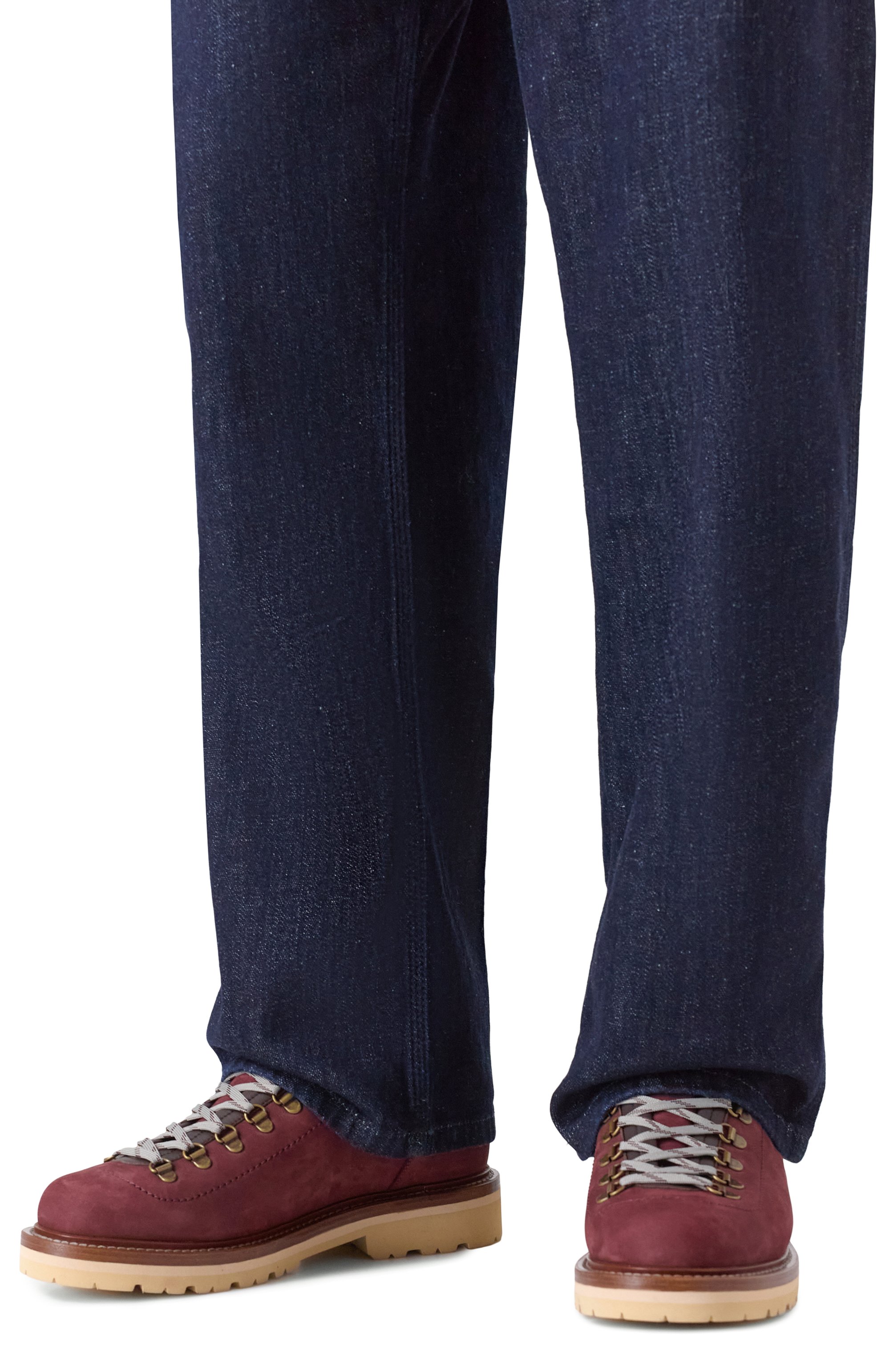 Хайкеры из нубука BRUNELLO CUCINELLI бордового цвета по цене 205500 руб., арт. MZUDHNS890, фото 3 Хайкеры из нубука BRUNELLO CUCINELLI, арт. MZUDHNS890, фото 3