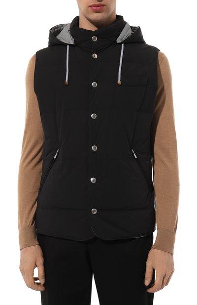 Пуховый жилет BRUNELLO CUCINELLI черного цвета по цене 277000 руб., арт. MM4031716, фото 3 Пуховый жилет BRUNELLO CUCINELLI, арт. MM4031716, фото 3