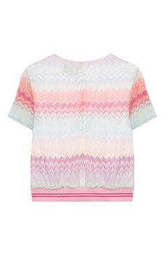 Детский топ из вискозы MISSONI разноцветного цвета, арт. MW5A61/Q0077/6-10 | Фото 2 (Материал внешний: Вискоза; Рукава: Короткие; Материал подклада: Хлопок; Девочки Кросс-КТ: топ-одежда; Автоматизация ТО: Проставлено; Автоматизация состава: Проставлено; Ростовка одежда: 6 лет | 116 см, 8 лет | 128 см, 10 - 11 лет | 140 - 146см)