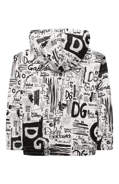 Хлопковая толстовка DOLCE & GABBANA черно-белого цвета по цене 29700 руб., арт. L4JWBS/HS7FY/2-6, фото 2 Хлопковая толстовка DOLCE & GABBANA, арт. L4JWBS/HS7FY/2-6, фото 2