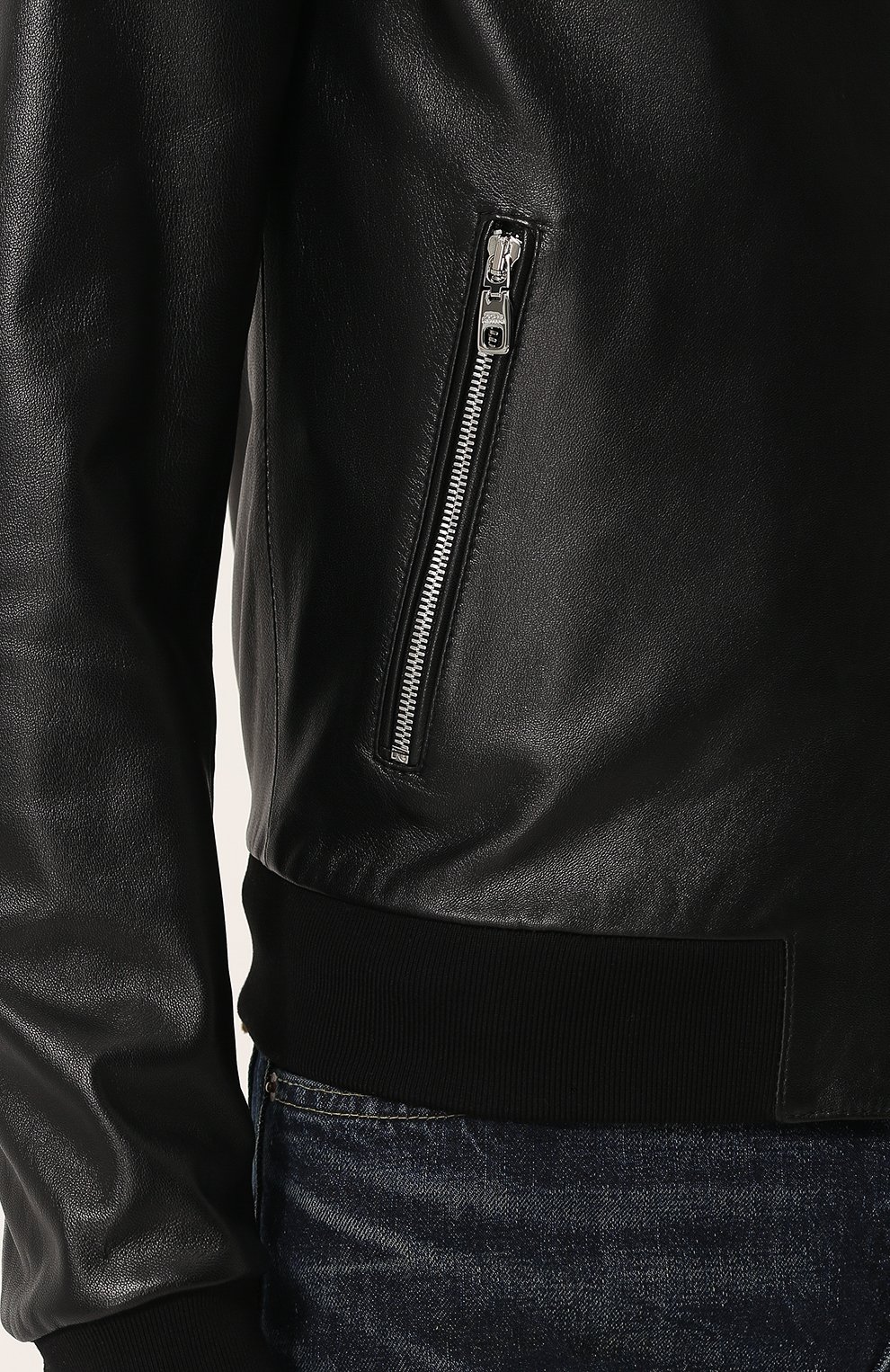 Кожаный бомбер на молнии с капюшоном DOLCE & GABBANA, арт. G9KP0L/FUL89, фото 5