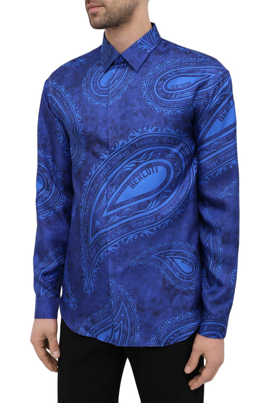 Шелковая рубашка BERLUTI, арт. R19HTL52-001, фото 3