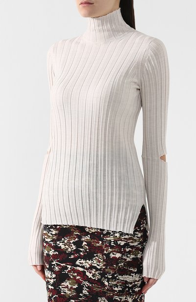 Шерстяная водолазка HELMUT LANG кремового цвета по цене 44100 руб., арт. I10HW712, фото 3 Шерстяная водолазка HELMUT LANG, арт. I10HW712, фото 3