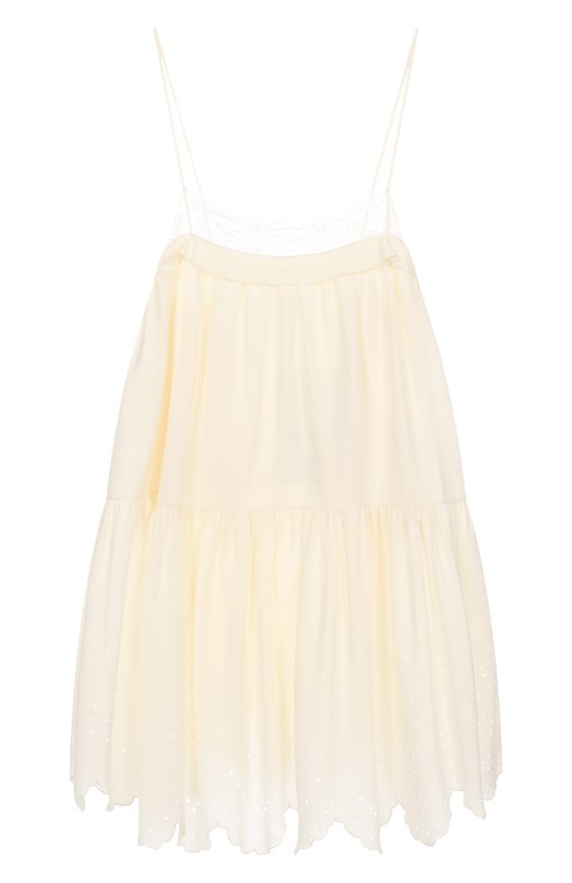 Шелковое платье Chloé CHC25SR040125 Кремовый CHC25SR040125