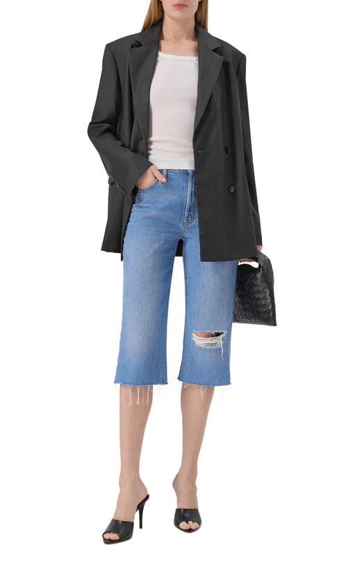 Джинсовые шорты The Half Eaten Fray Mother 11346-1321 Голубой  11346-1321 Фото 2