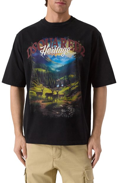 Хлопковая футболка DSQUARED2, арт. S74GD1467/S24583, фото 3