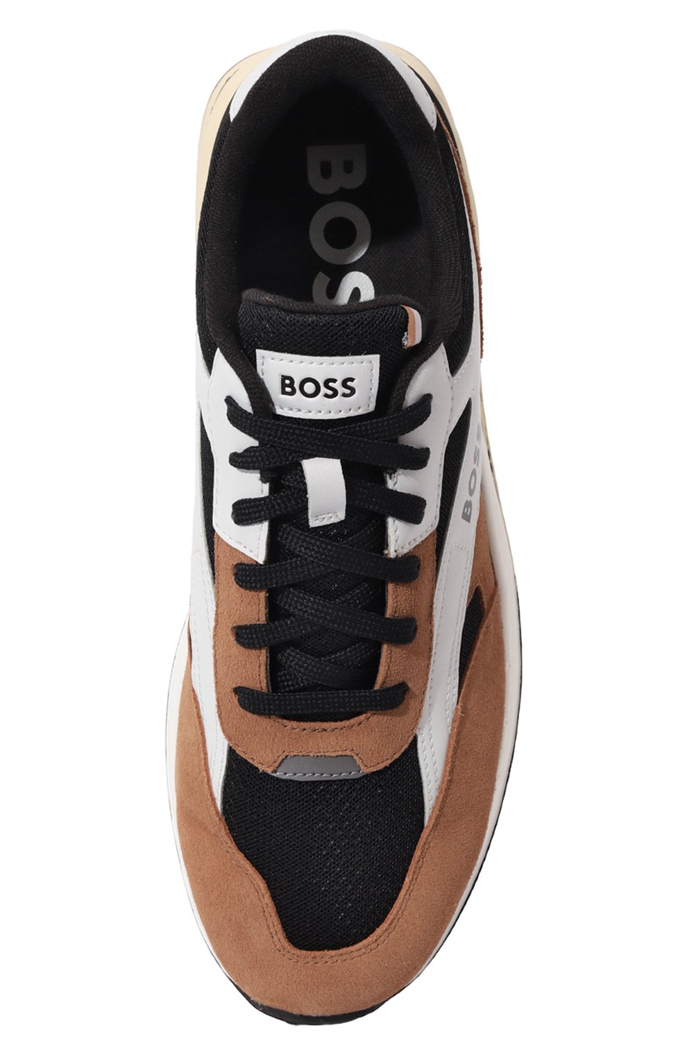 Комбинированные кроссовки BOSS коричневого цвета по цене 18150 руб., арт. 50493214, фото 6 Комбинированные кроссовки BOSS, арт. 50493214, фото 6