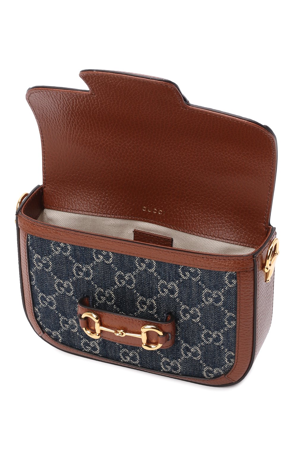 Сумка gg 1955 horsebit mini GUCCI синего цвета по цене 360000 руб., арт. 658574/2KQPG, фото 5 Сумка gg 1955 horsebit mini GUCCI, арт. 658574/2KQPG, фото 5