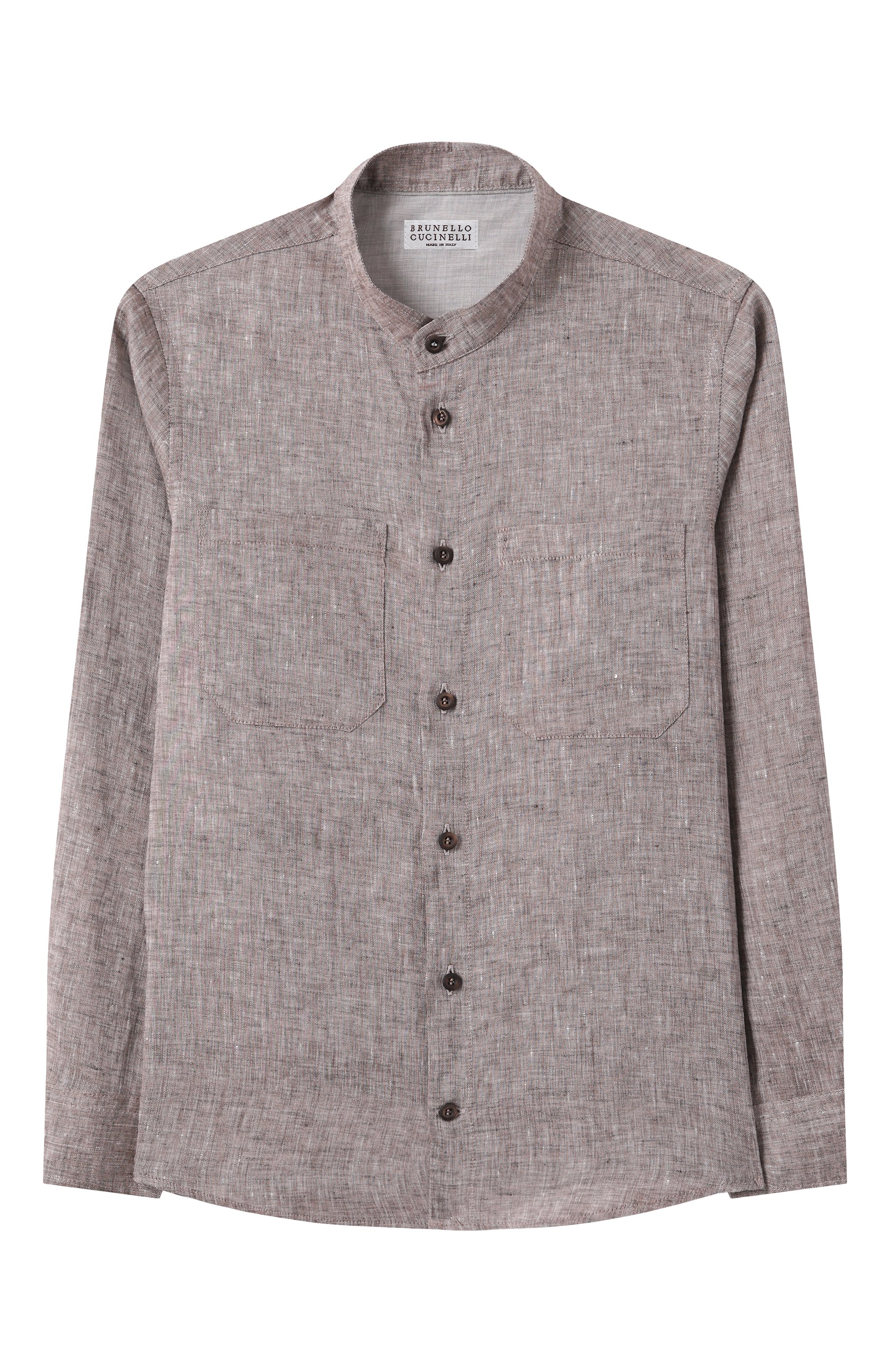 Льняная рубашка BRUNELLO CUCINELLI, арт. BM684C330B, фото 1