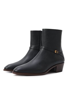 Мужские кожаные сапоги VALENTINO черного цвета, арт. 6Y2S0J27/DQX | Фото 1 (Подошва: Плоская; Драгоценные камни: Проставлено; Каблук высота: Высокий; Материал внешний: Натуральная кожа; Материал внутренний: Натуральная кожа; Материал сплава: Проставлено; Материал утеплителя: Без утеплителя; Мужское Кросс-КТ: Сапоги-обувь)