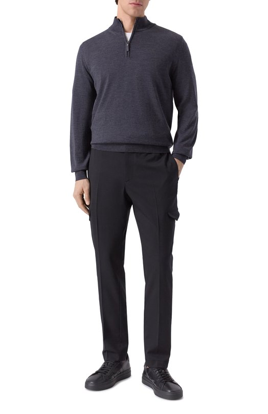 Шерстяной джемпер Canali C0015/MK00077 Серый  C0015/MK00077 Фото 2