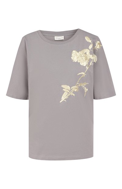 Женская хлопковая футболка DRIES VAN NOTEN, арт. 192-11138-8615