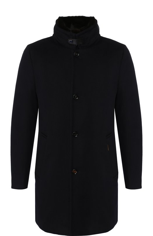 Пальто Bond-FUR с норковым воротником Moorer B0ND/FUR-LE Синий B0ND/FUR-LE
