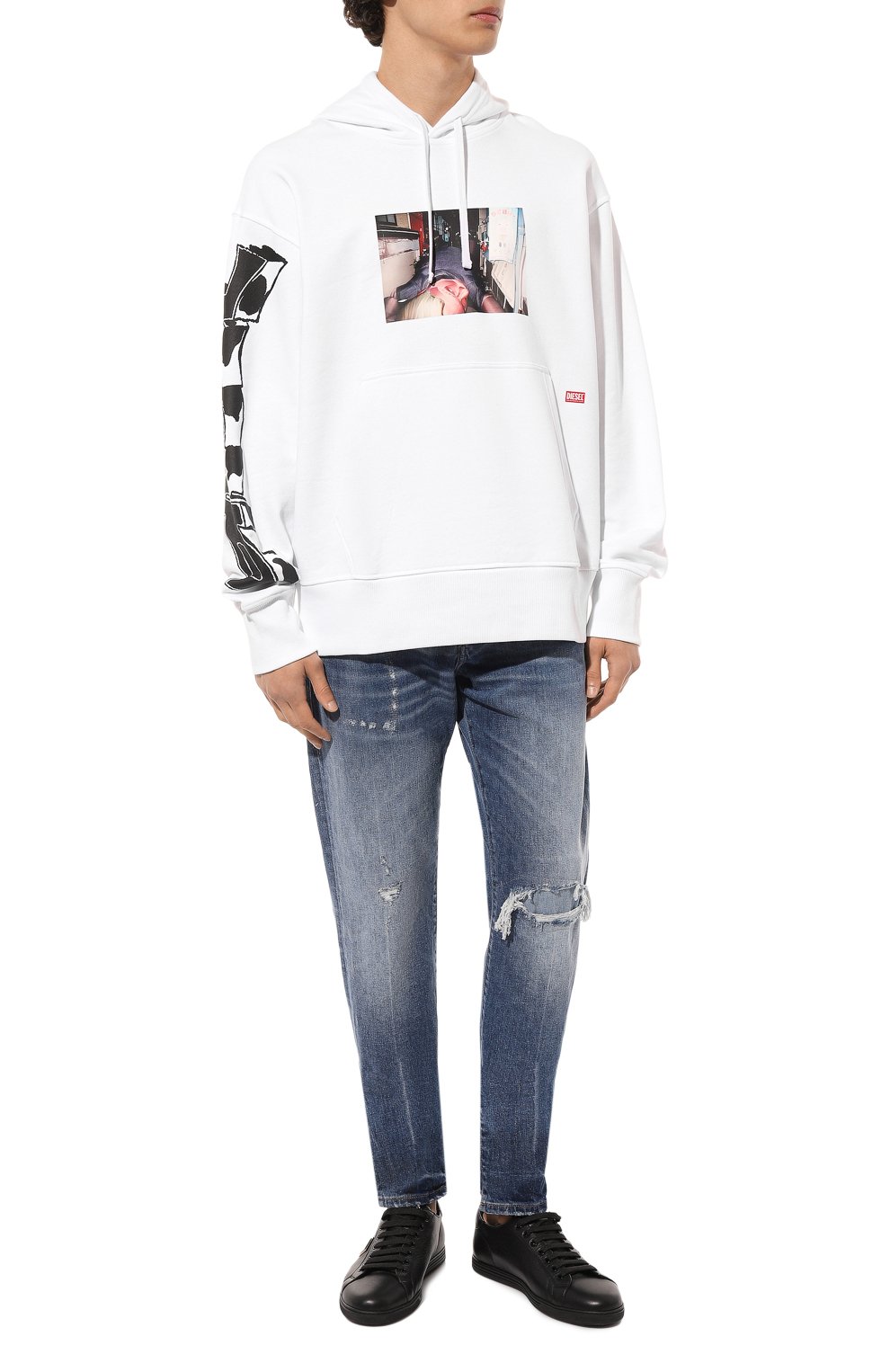 Хлопковое худи DIESEL, арт. A03592/0IEAX, фото 2