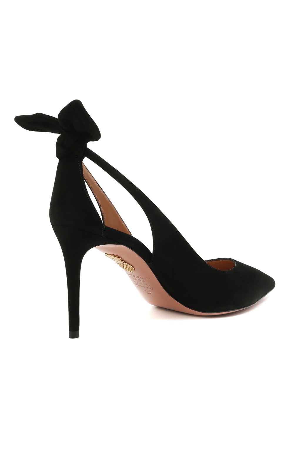 Замшевые туфли bow tie 85 AQUAZZURA, арт. DENMIDP0-SUE-000, фото 4