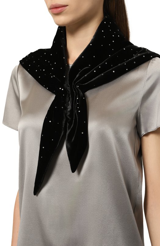 Бархатный платок Emporio Armani 635290/4F362 Чёрный  635290/4F362 Фото 2