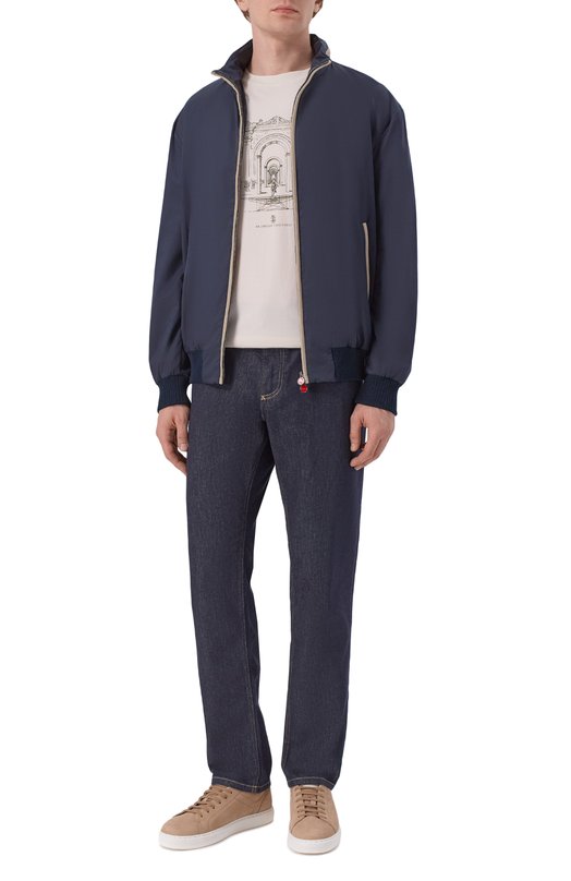 Хлопковая футболка Brunello Cucinelli M0B138521P Кремовый  M0B138521P Фото 2