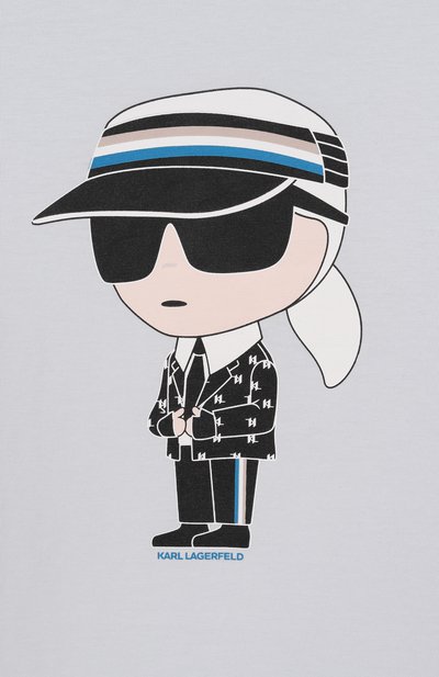 Хлопковая футболка KARL LAGERFELD KIDS, арт. Z31096, фото 3