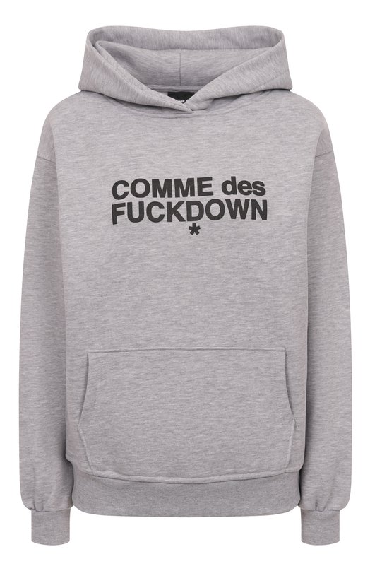 Хлопковое худи Comme des Fuckdown CFABW01355 Серый CFABW01355