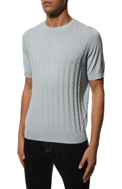 Джемпер из хлопка и шелка ZILLI, арт. MBX-RN140-LICH1/MC01, фото 3