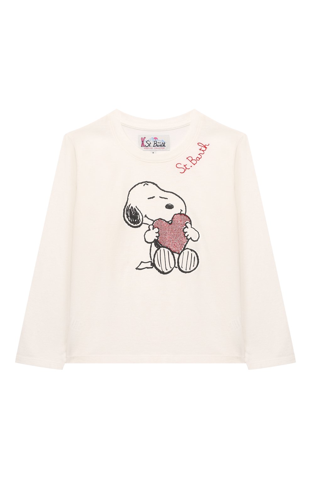 Хлопковый лонгслив MC2 SAINT BARTH белого цвета по цене 9285 руб., арт. STBK PENNY/01993G, фото 1 Хлопковый лонгслив MC2 SAINT BARTH, арт. STBK PENNY/01993G, фото 1