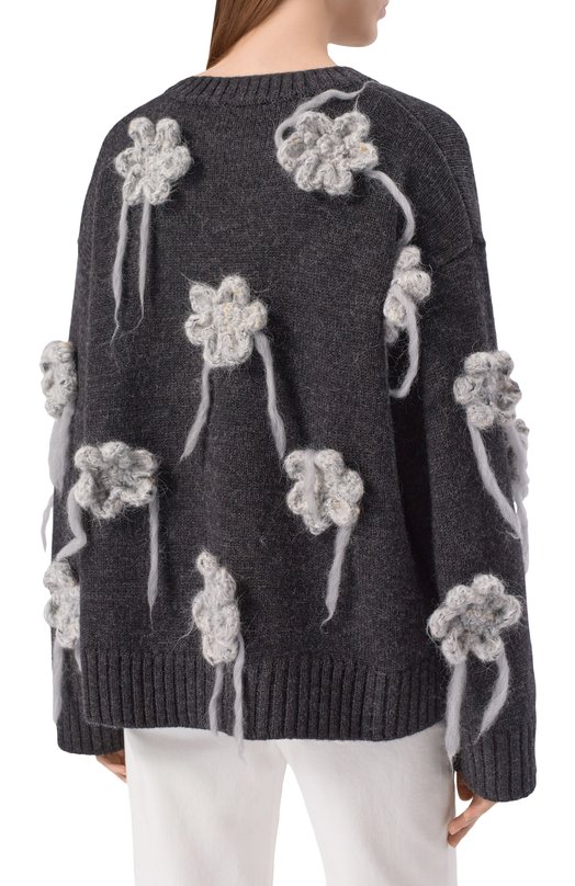 Шерстяной свитер Ganni K2624 Серый  K2624 Фото 4