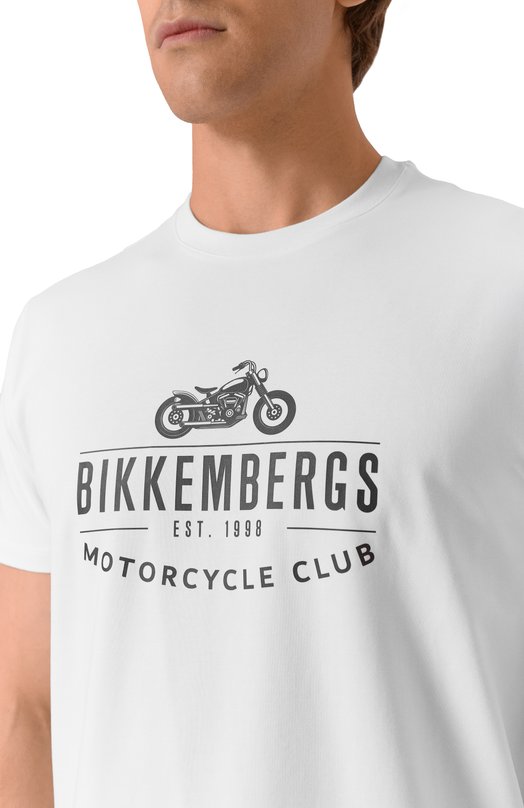 Хлопковая футболка Dirk Bikkembergs BMT1211 Белый  BMT1211 Фото 5