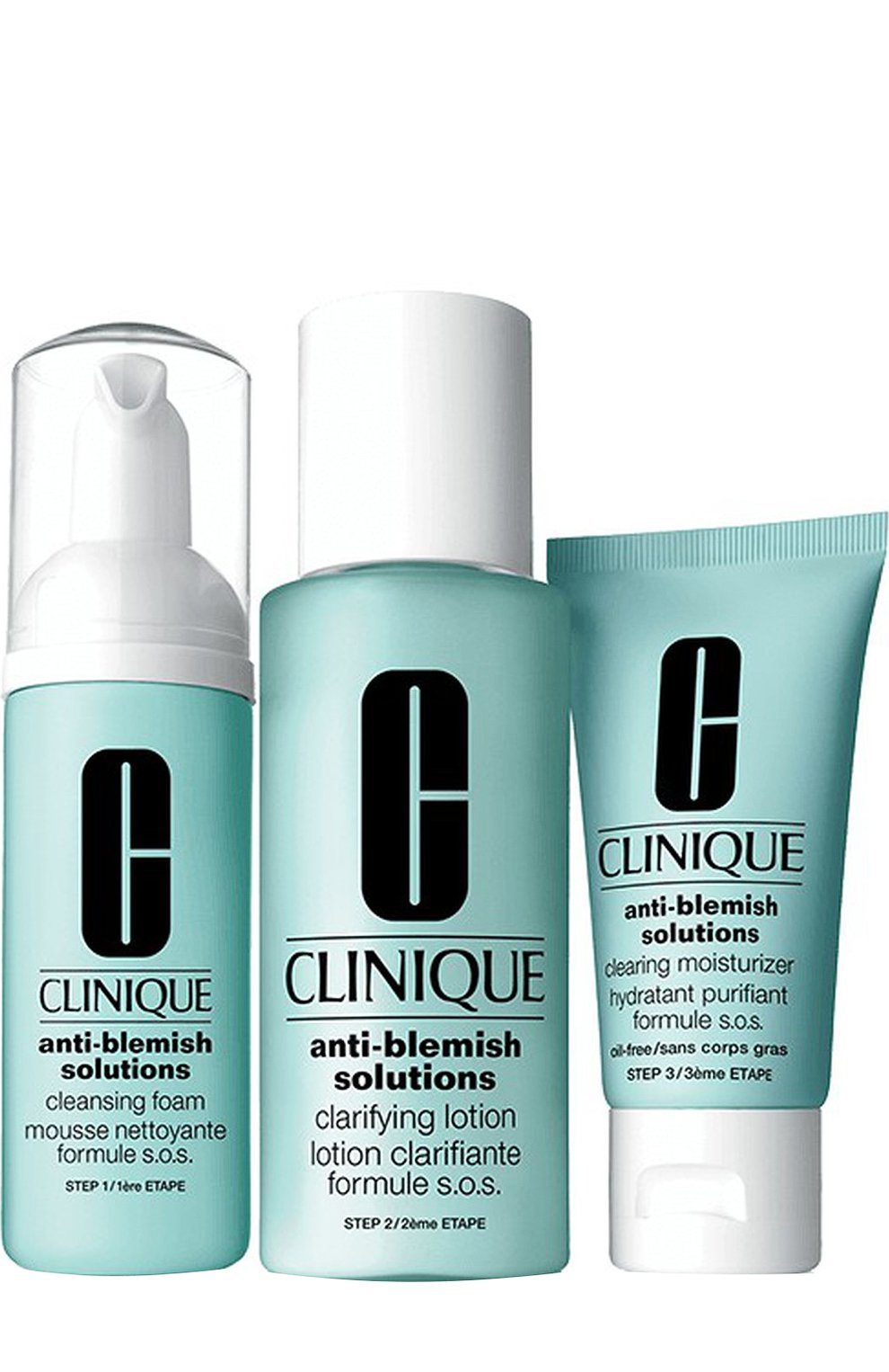 Набор acne solutions clear skin system starter kit CLINIQUE бесцветного цвета по цене 4550 руб., арт. 6KNE-01, фото 1 Набор acne solutions clear skin system starter kit CLINIQUE, арт. 6KNE-01, фото 1