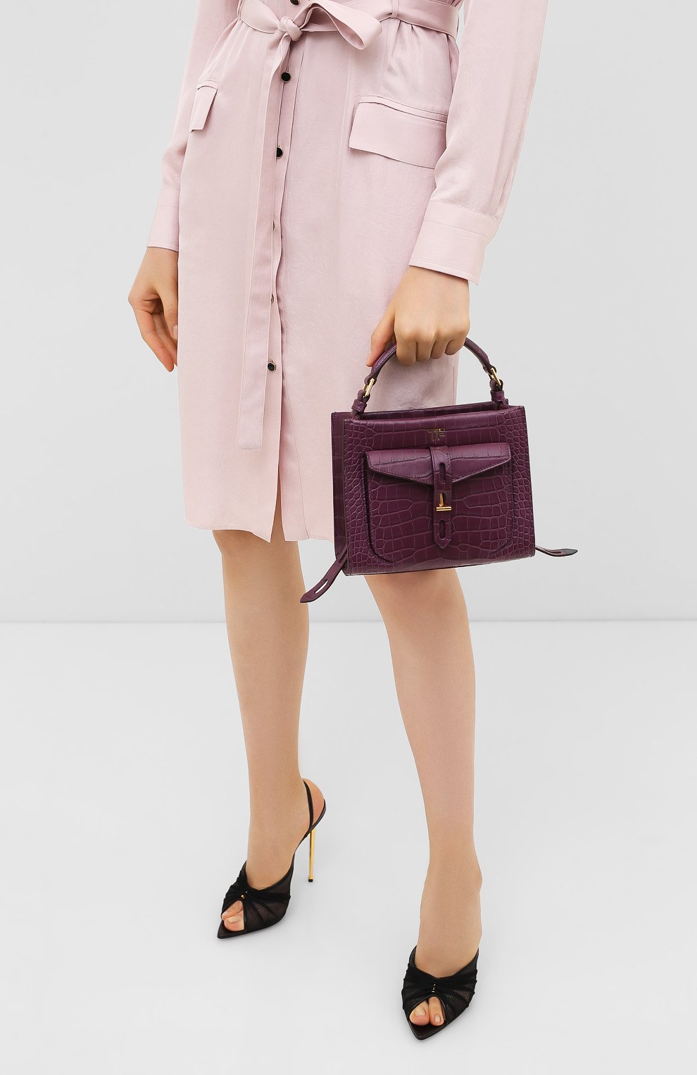 Сумка t twist из кожи аллигатора TOM FORD, арт. L1259T-EAL001/AMIS, фото 2