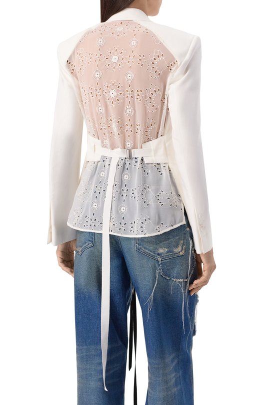 Жакет из вискозы Ann Demeulemeester B0012779/FA558 Белый  B0012779/FA558 Фото 4