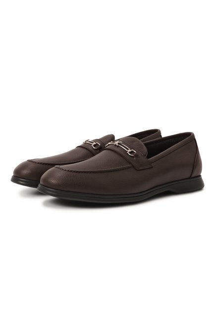 Мужские кожаные лоферы KITON коричневого цвета, арт. USSA316N0109808 | Фото 1 (Материал внешний: Натуральная кожа; Нос: Не проставлено; Материал сплава: Проставлено; Материал внутренний: Натуральная кожа)