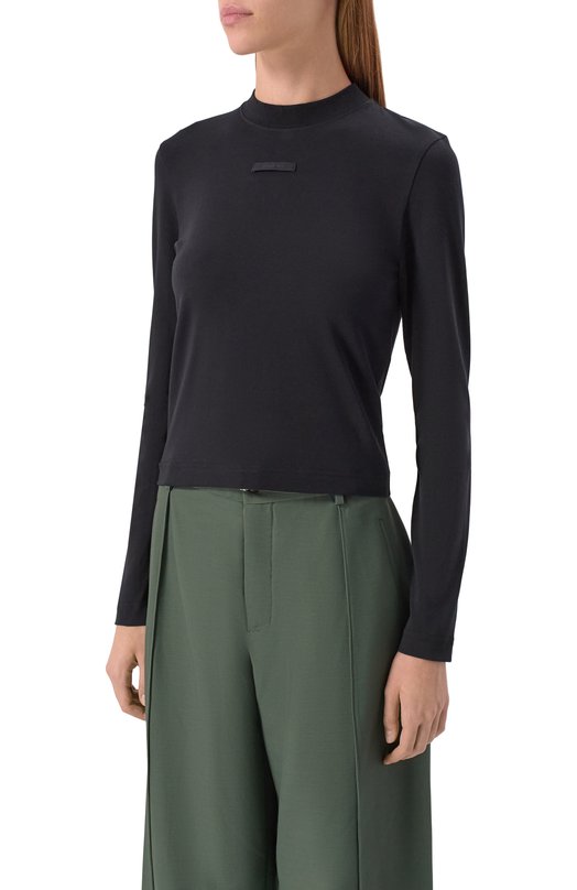 Хлопковый лонгслив Jacquemus 24ETSW00155/AJ00124 Чёрный  24ETSW00155/AJ00124 Фото 3