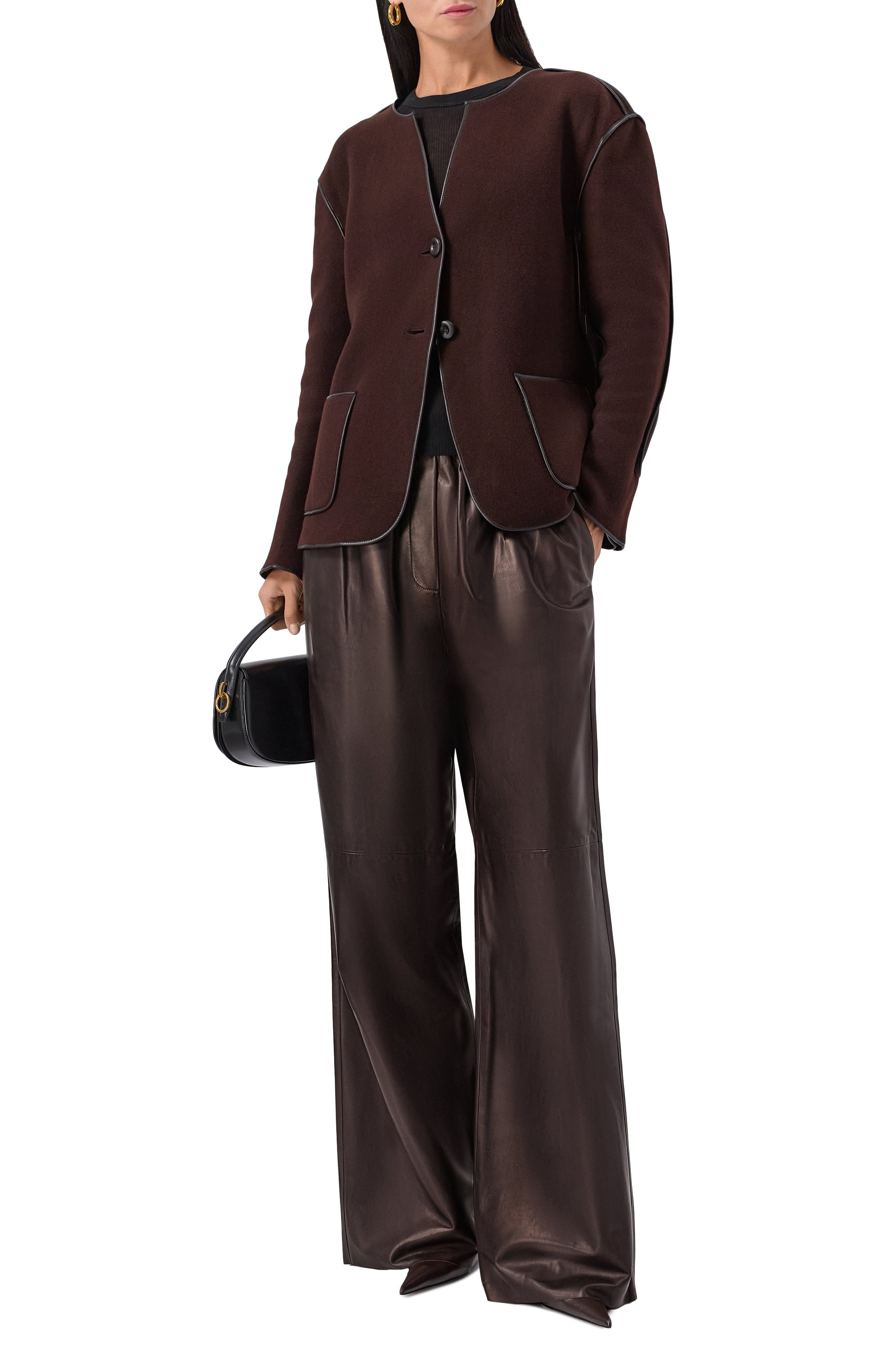 Кожаные брюки GIORGIO ARMANI, арт. GW002051/AF19603, фото 2