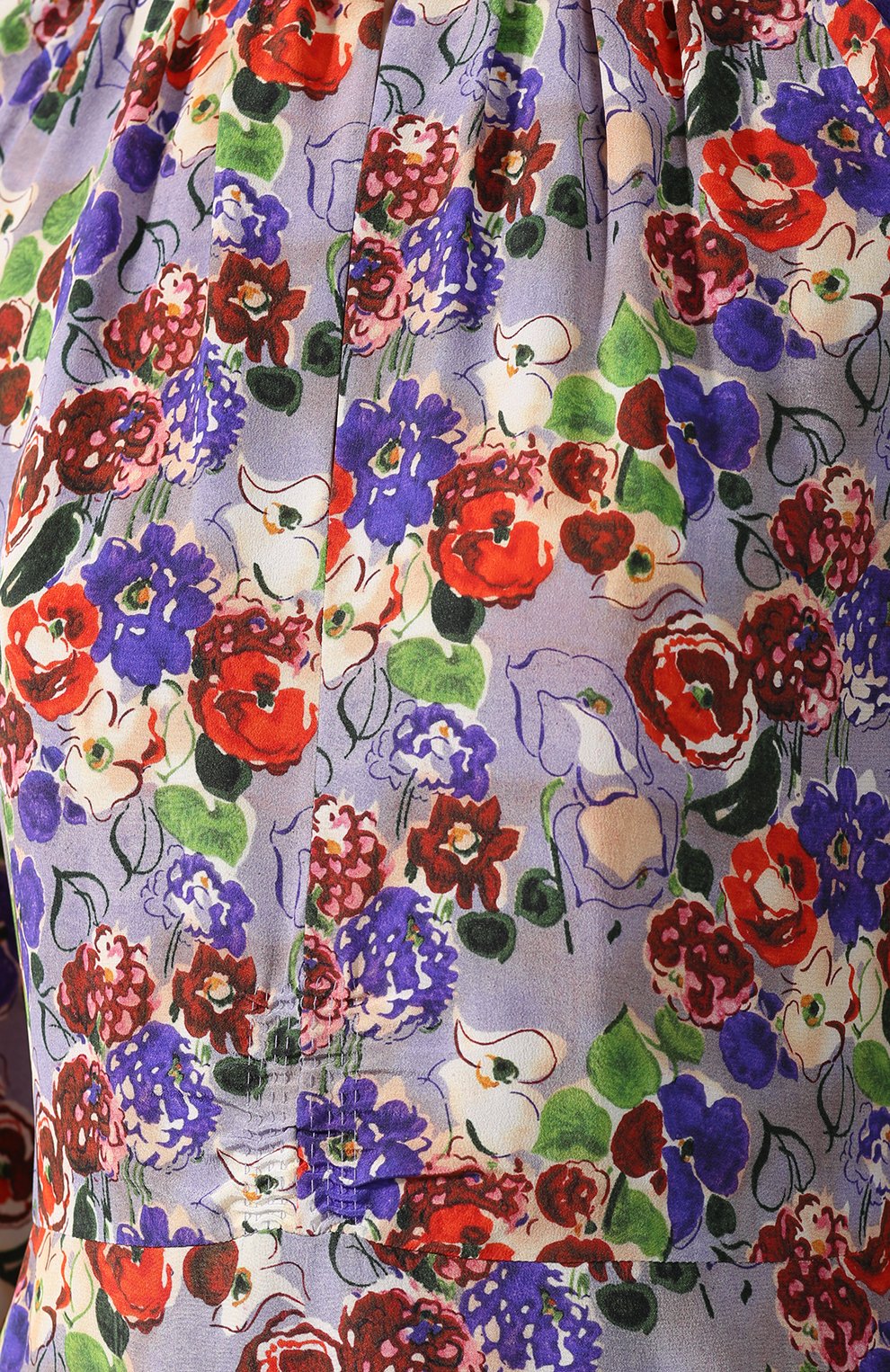 Шелковое платье-миди с воротником стойкой и принтом PRADA, арт. P36S0R-1RZK-F0014, фото 5