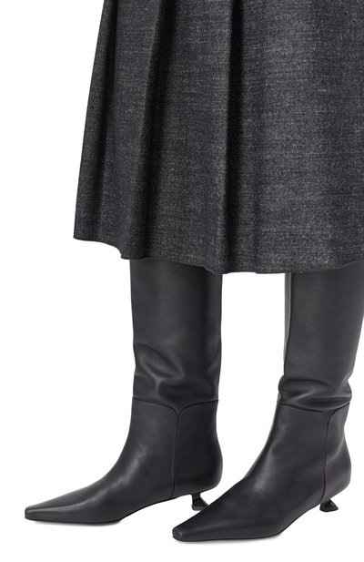 Юбка из шерсти и вискозы LORENA ANTONIAZZI темно-серого цвета по цене 92300 руб., арт. G001A/5026, фото 5 Юбка из шерсти и вискозы LORENA ANTONIAZZI, арт. G001A/5026, фото 5