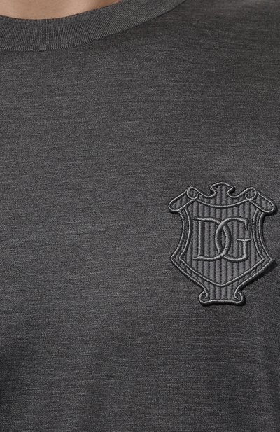 Футболка из шелка и хлопка DOLCE & GABBANA, арт. G8SA9Z/HU70J, фото 5