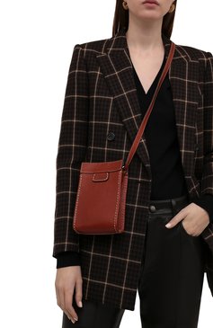 Кожаный чехол edith для iphone CHLOÉ коричневого цвета, арт. CHC21WP165F43 | Фото 2 (Женское Кросс-КТ: Кожа iPhone; Региональные ограничения белый список (Axapta Mercury): Не проставлено; Материал: Натуральная кожа; Нос: Не проставлено)