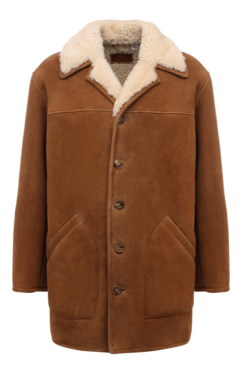 Дубленка из овчины GUCCI коричневого цвета по цене 705600 руб., арт. 674511 XSAB8, фото 1 Дубленка из овчины GUCCI, арт. 674511 XSAB8, фото 1