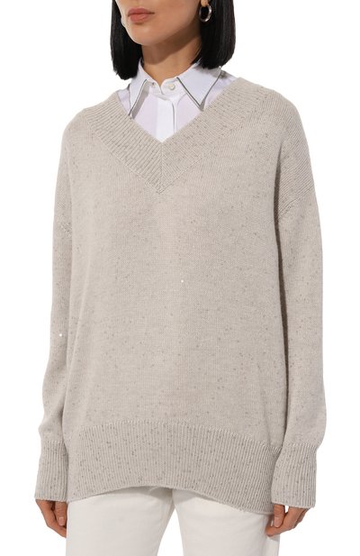 Пуловер из кашеми�ра и шелка BRUNELLO CUCINELLI, арт. M73539922P, фото 3