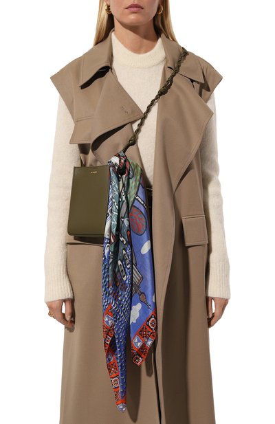 Шелковый платок плес GOURJI разноцветного цвета по цене 14990 руб., арт. T21PL7R/1, фото 2 Шелковый платок плес GOURJI, арт. T21PL7R/1, фото 2