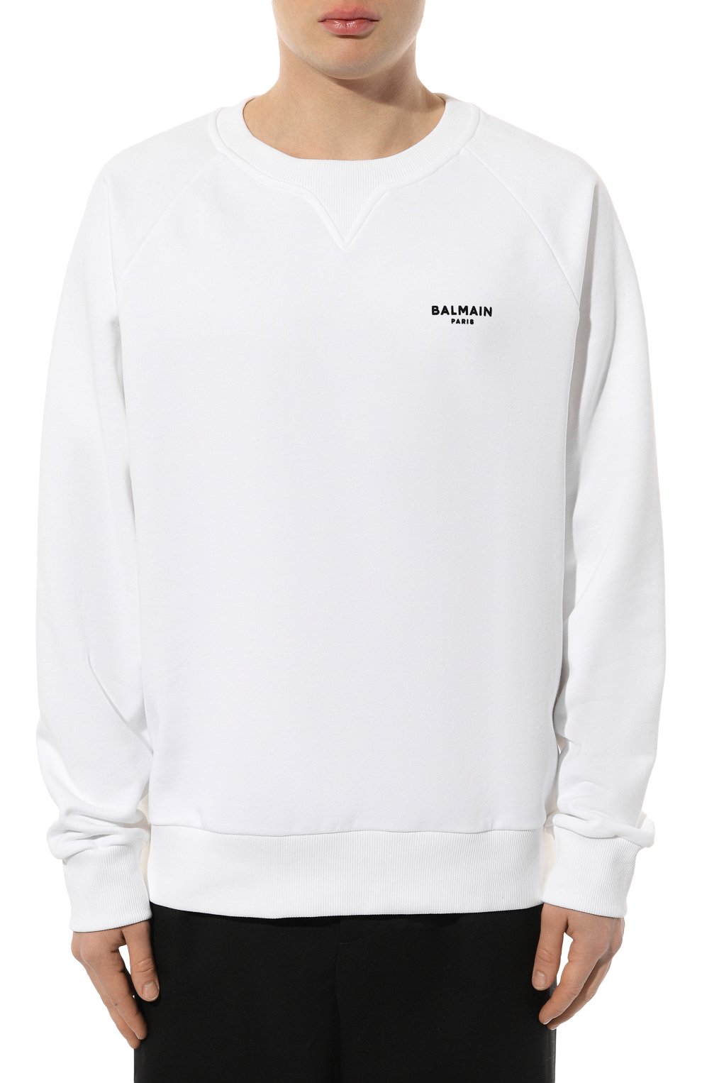 Хлопковый свитшот BALMAIN, арт. AH0JQ005BB04, фото 3