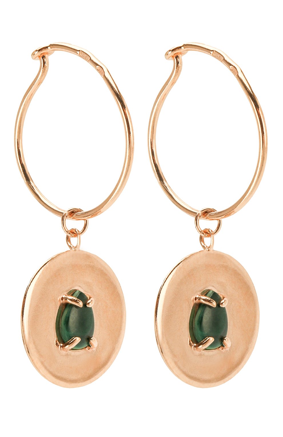 Серьги с малахитом: лев  MOONKA, арт. in-er-mal, фото 3