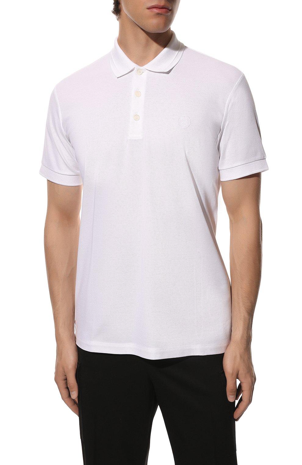 Хлопковое поло BURBERRY, арт. 8043123, фото 3