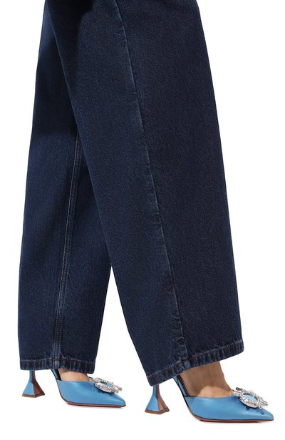 Текстильные туфли begum AMINA MUADDI, арт. BEGUM SLING/SATIN/NUDE, фото 3