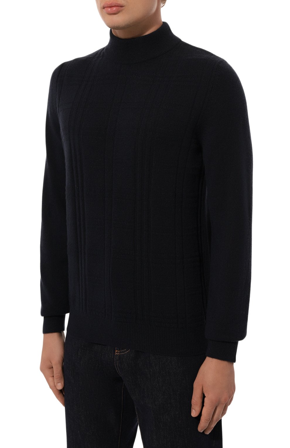 Кашемировый свитер ZILLI темно-синего цвета по цене 122500 руб., арт. KMN001M0300VCHE00, фото 3 Кашемировый свитер ZILLI, арт. KMN001M0300VCHE00, фото 3