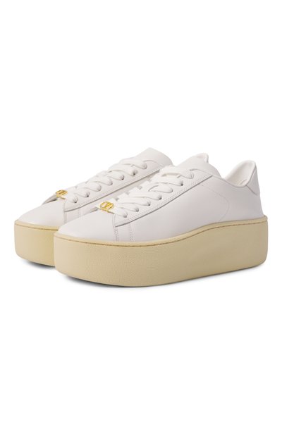 Женские кожаные кеды royco flatform VALENTINO, арт. 9W2S0PA8/BYA