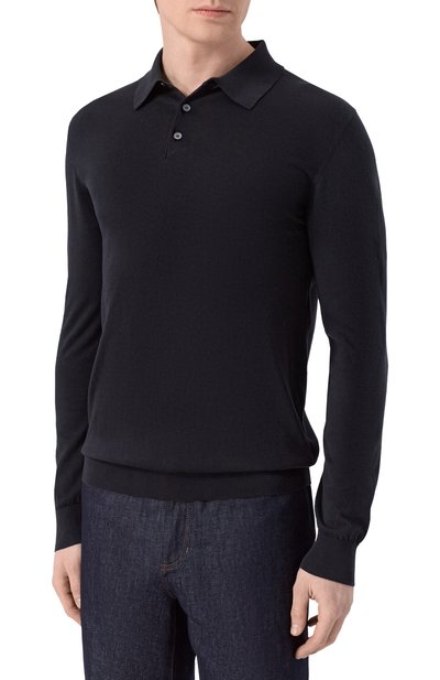 Хлопковое поло FEDELI, арт. MU0D5911/GIZA LIGHT DUSTY, фото 3