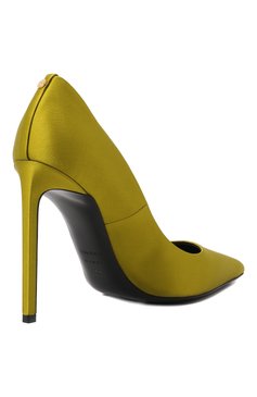 Женские текстильные туфли t-screw TOM FORD светло-зеленого цвета, арт. W2325T-STA | Фото 5 (Материал внешний: Текстиль; Материал внутренний: Натуральная кожа; Каблук тип: Шпилька; Каблук высота: Высокий; Подошва: Плоская; Материал сплава: Проставлено)