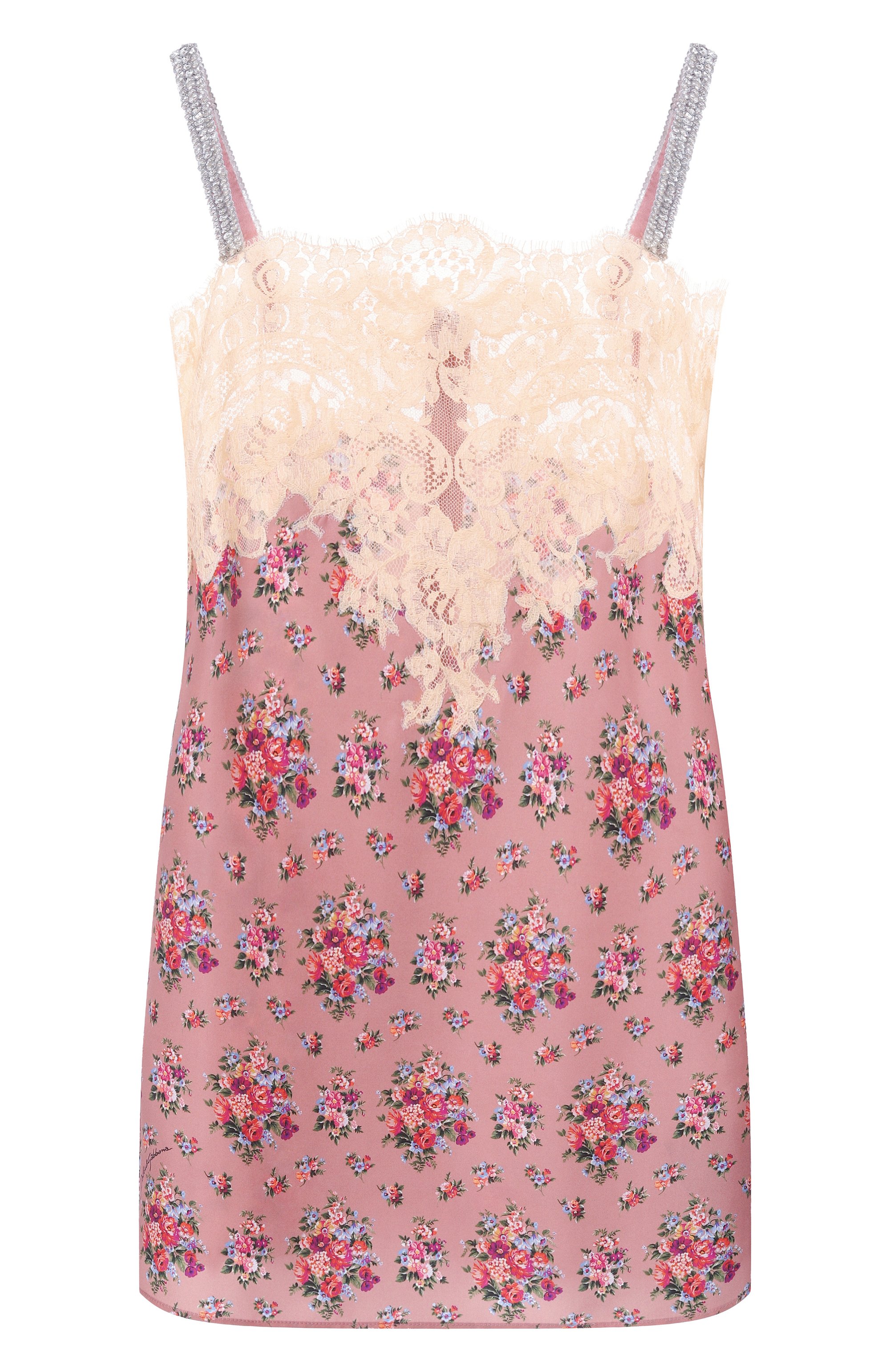 Топ из шелка и хлопка DOLCE & GABBANA, арт. F7BI9T/IS10G, фото 1